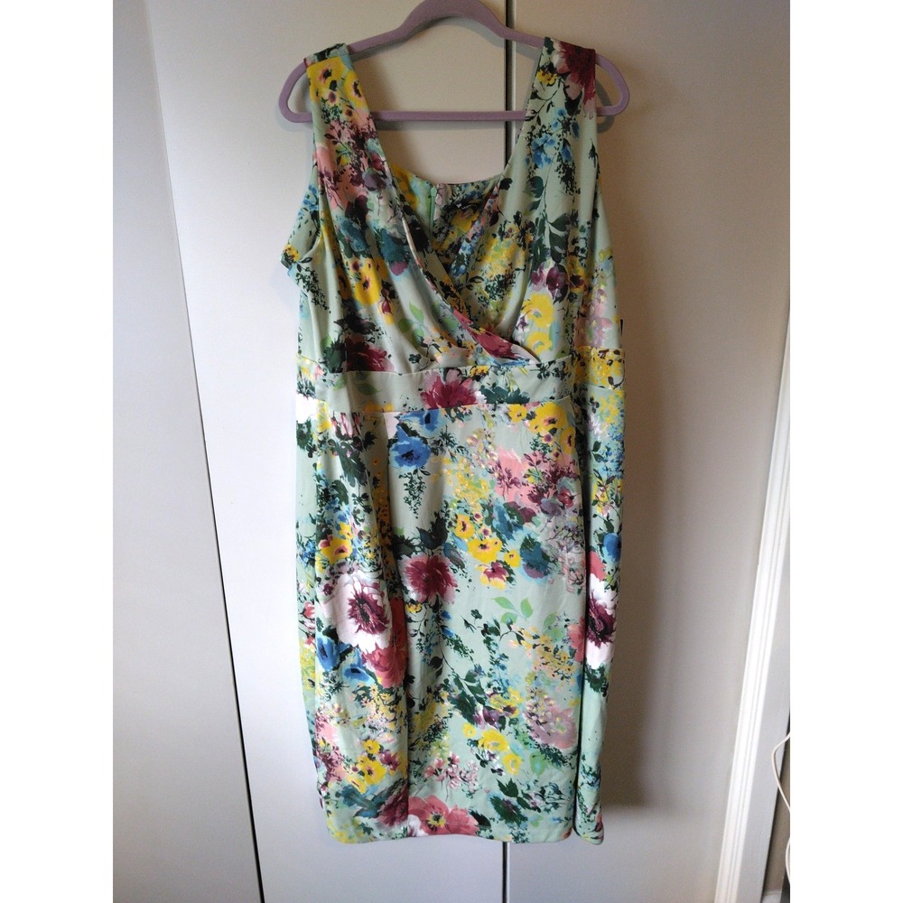 Womens Floral Dress Size 20 W High Waist Romantic Feminine Cottage Retro